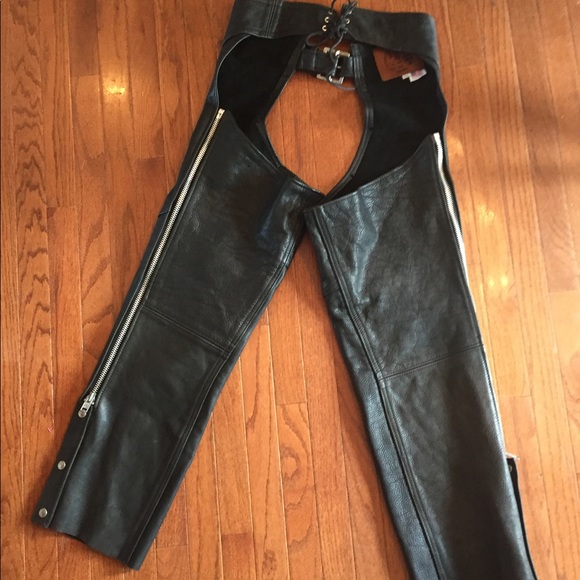 Kerr black leather XXL riding chaps - Picture 1 of 15